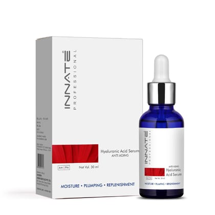 Innate Hyaluronic Acid Anti Ageing Face Serum Pack of 1-30ml for Women Men Hydration, Fine lines & Glowing Skin | For All Skin Types | Day & Night Use