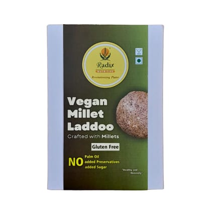 Radix Nutritive® Gluten-free Vegan Millet Laddoos. Pack of 2. 200 gm each. Natural Product. Vegetarian