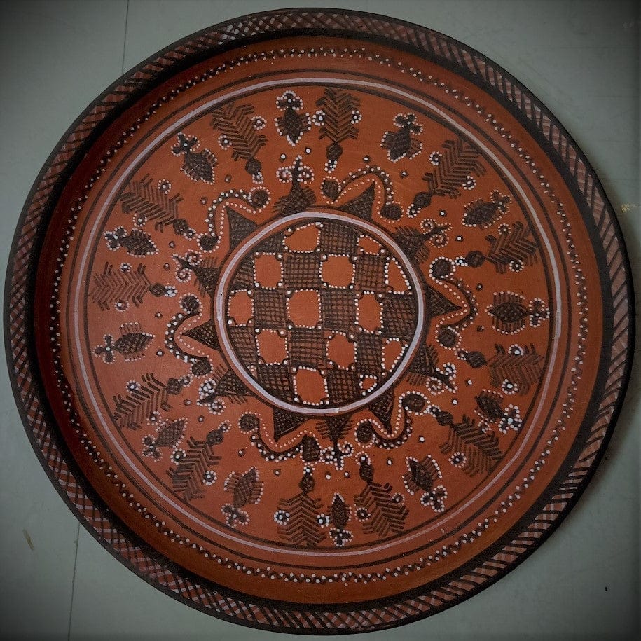 Kutch Painted Pottery Platter