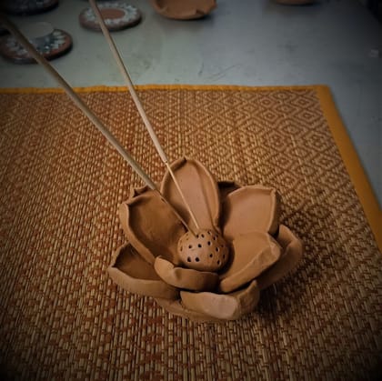 3-D Lotus Incense Stick Holder