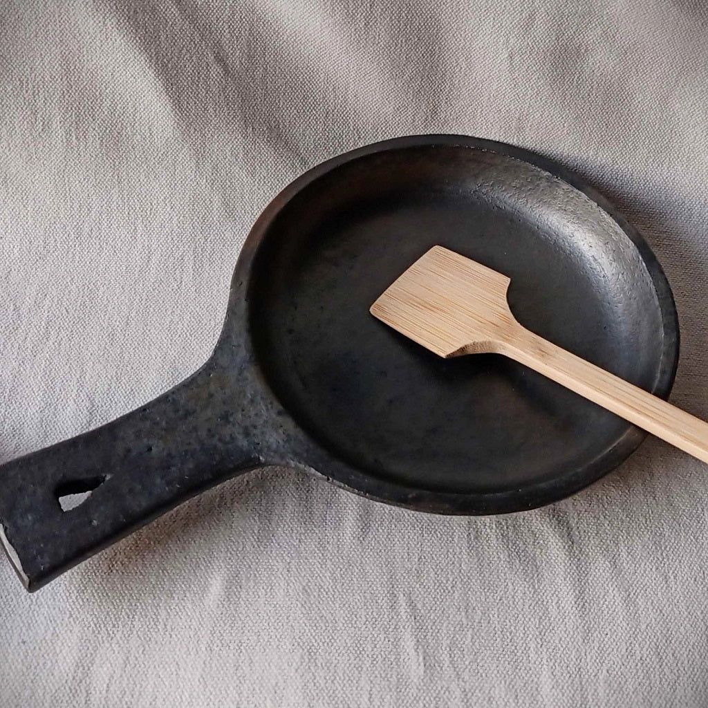 Longpi Black Pottery Skillet Round