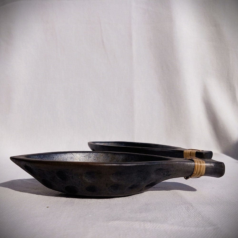 Longpi Black Pottery 'Matsya' Serving Bowls Set of 2