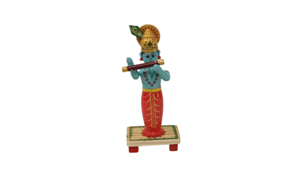 Wooden Flute Krishna Decorative Item