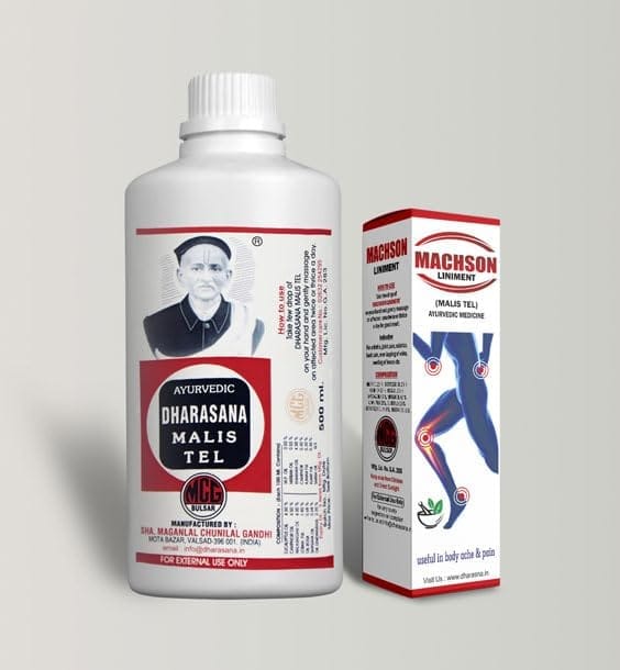 Dharasana Oil 500ml & Machson Liniment 100ml combo pack by Dharasana MCG