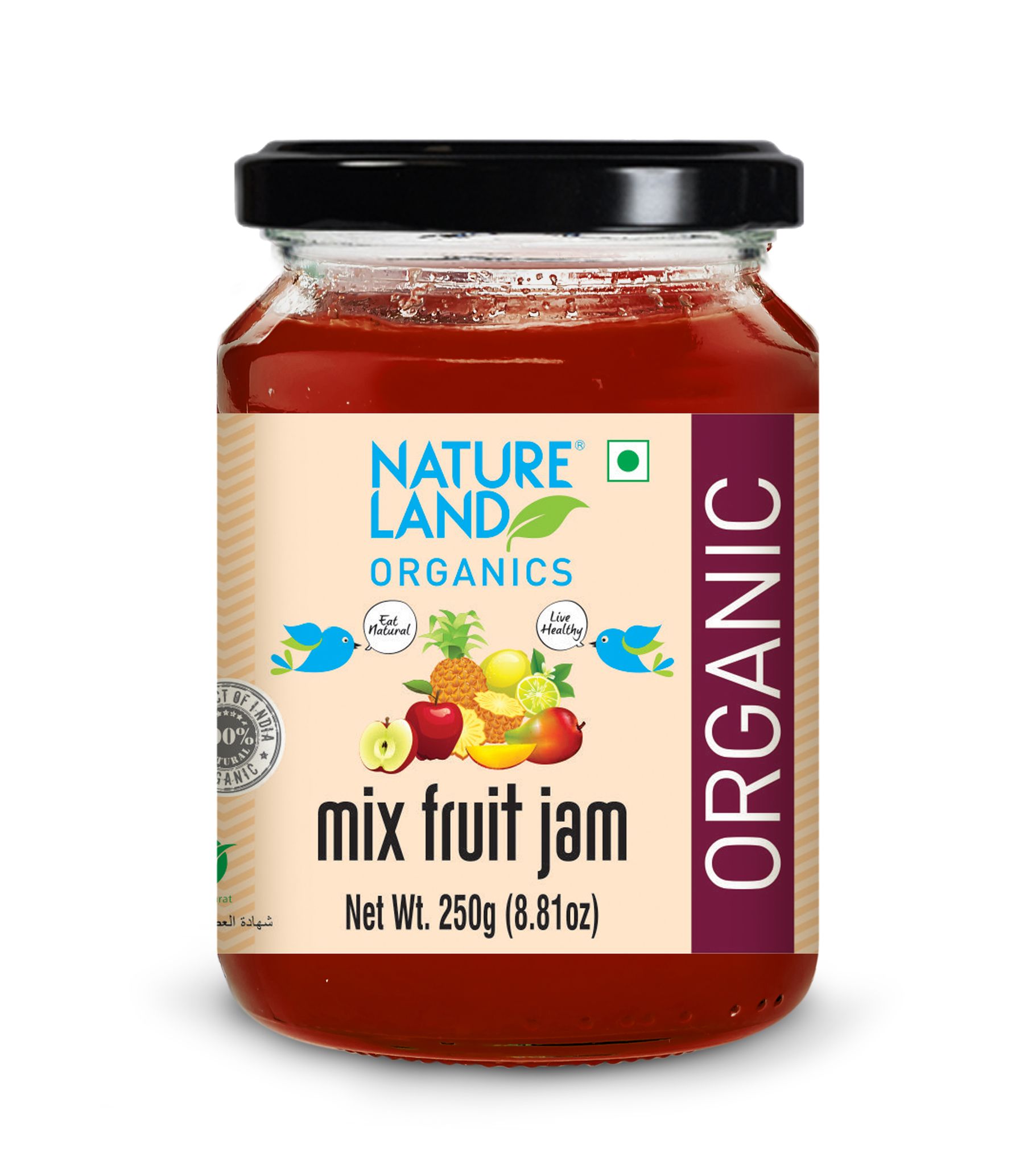 Natureland Organics Mix Fruit Jam 250 gm