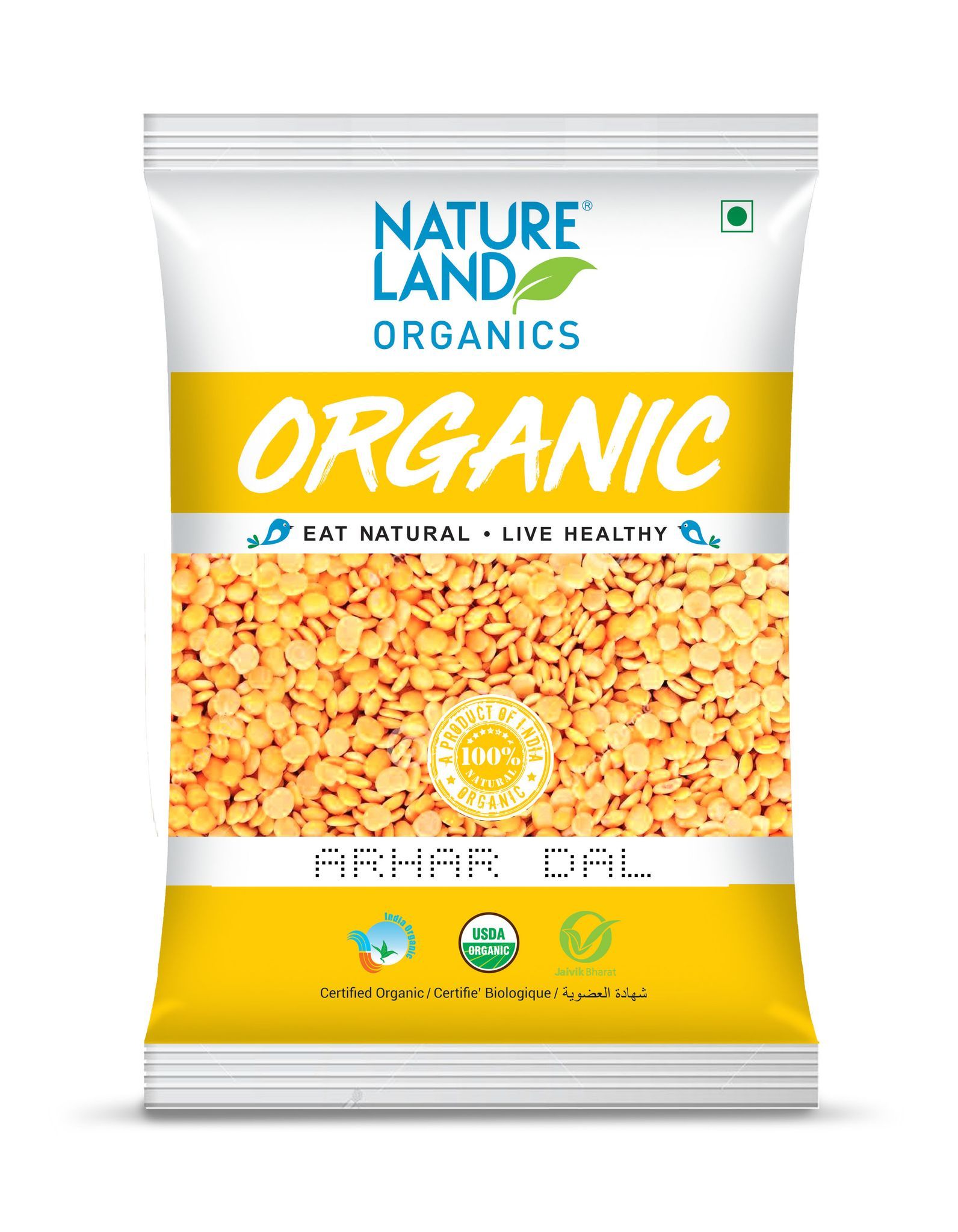 Natureland Organics Arhar Dal 1 kg