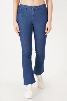 Women Mid Blue Bootcut Jeans