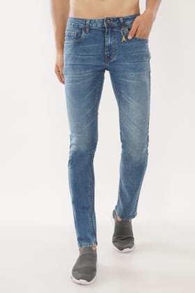 Men Solid Dark Blue Jeans