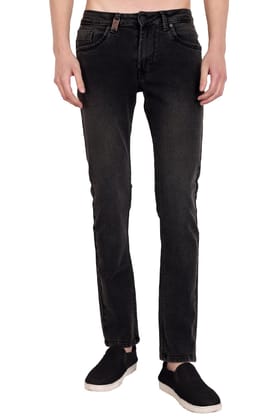 Men Regular Dark Grey Jeans