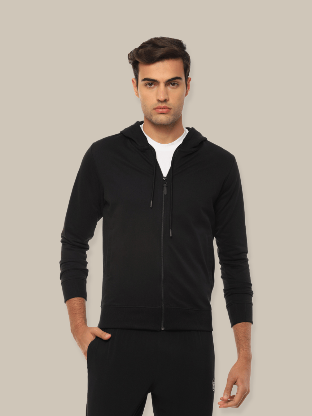 Hummel Elwin Men Black B2B Zipper Hoodie