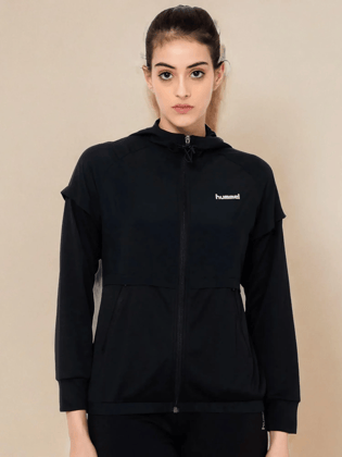 Asnee Women Polyester Black Jacket