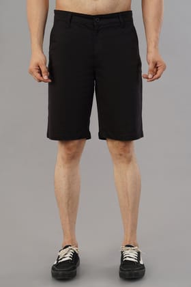 MEN MIDNIGHT BLACK CHINOS SHORTS