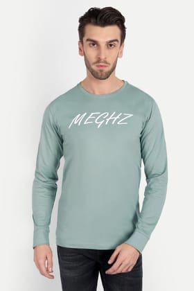 Men's Full Sleeve Sage Green T-Shirt