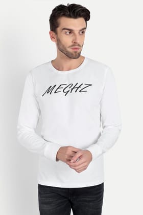 Men's Full Sleeve White T-Shirt