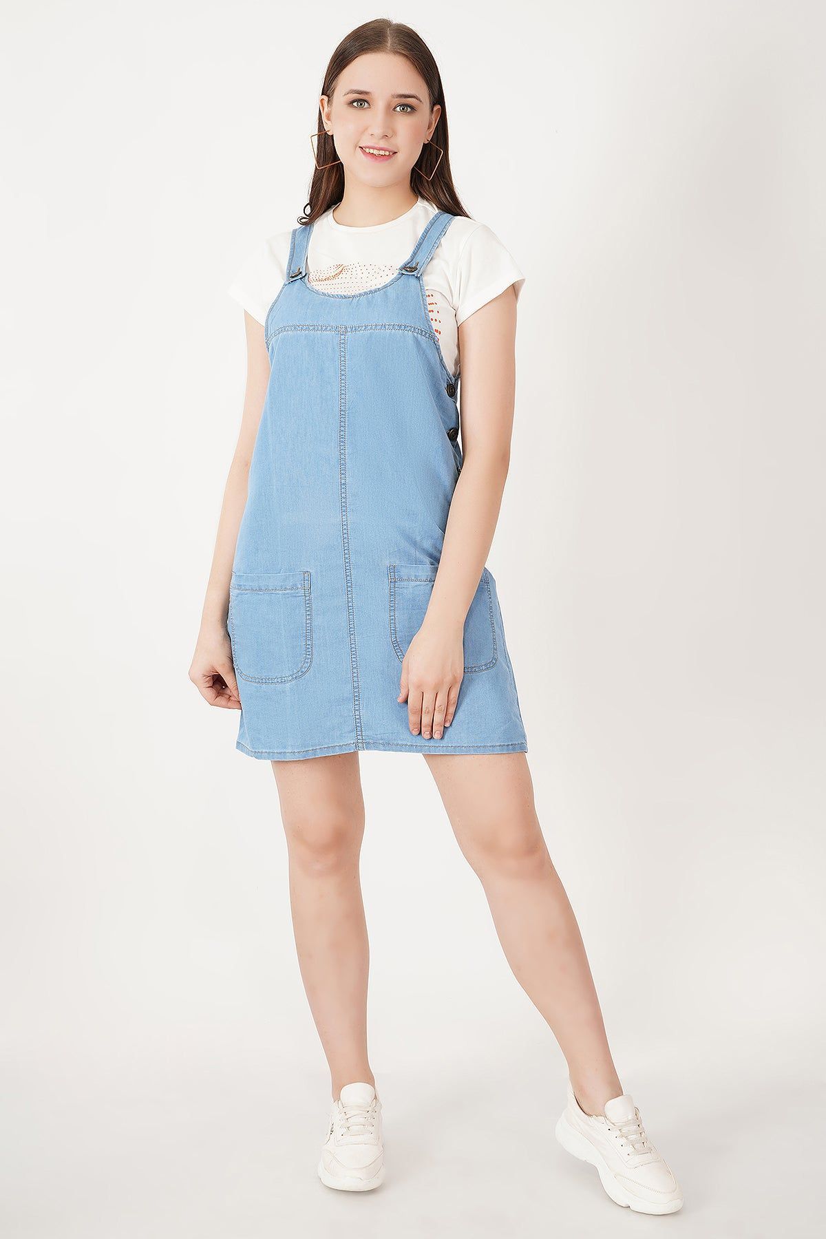 Women's Light Blue Denim Dungaree