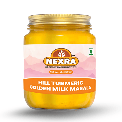 Nexra - Golden Milk Masala Himalayan Turmeric latte Powder-300 g with Natural & Immunizing Spice Blend Himalayan Turmeric