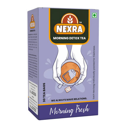 Nexra - Morning Detox Tea - 30 Tea Bags | For Daily Cleansing, Energy Boost, Metabolic Support, 60G