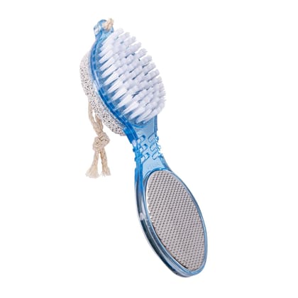 SVAPI 4 In 1 Foot Pedicure Brush, Pumice Stone, Scrubber & File For Soft Care Pack Of 2