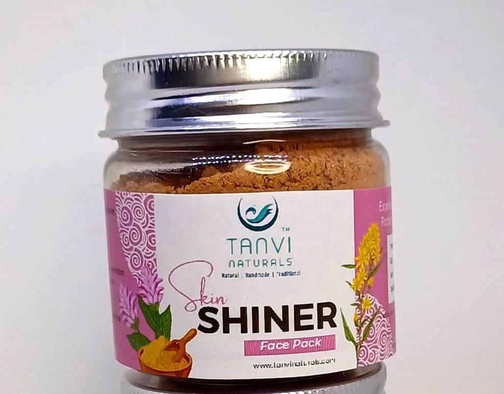 Tanvi Naturals Skin Shiner Face Pack - 100% Natural and Handmade with Ayurvedic Herbs