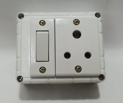 6A 1 Socket (3 Pin Socket) & 1 Switch Extension Box without Wire