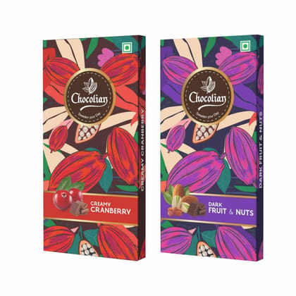 Chocolian Bakers Creamy Cranberry & Dark Chocolate with Fruit & Nut | Dark Chocolate | 100% Veg | Eggless |