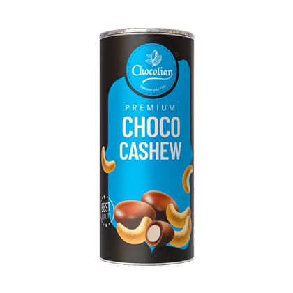 Chocolian Bakers Premium Chocolate Flavor Coated Dried Fruit Cashew Nuts Tin Gift Pack Enhance Test Sweet Crispy Coting