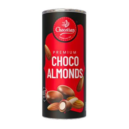 Chocolian Bakers Premium Chocolate Flavor Coated Dried Fruit Almond Nuts Tin Gift Pack Enhance Test Sweet Crispy Coting