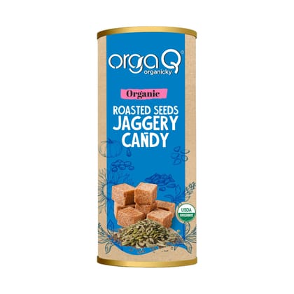 Orgaq Organicky Organic Roasted Healthy Mix Seeds Fusion Jaggery Gor Toffee Chocolate Candy