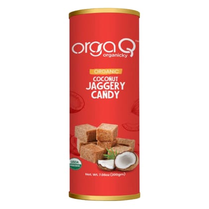 Orgaq Organicky Organic Coconut I Naariyal I sreephal Topru I Jaggery Gor Toffee Chocolate Candy| Rich in Fiber improved heart health,Boost up Immunity, Good for weight loss & digestion