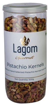 Lagom Gourmet Pistachio Kernel 500g | All Natural | No Preservatives | No Additives | Gluten Free | Vegan | Non GMO | Nuts | Pista Dry Fruits | Pista Magaz