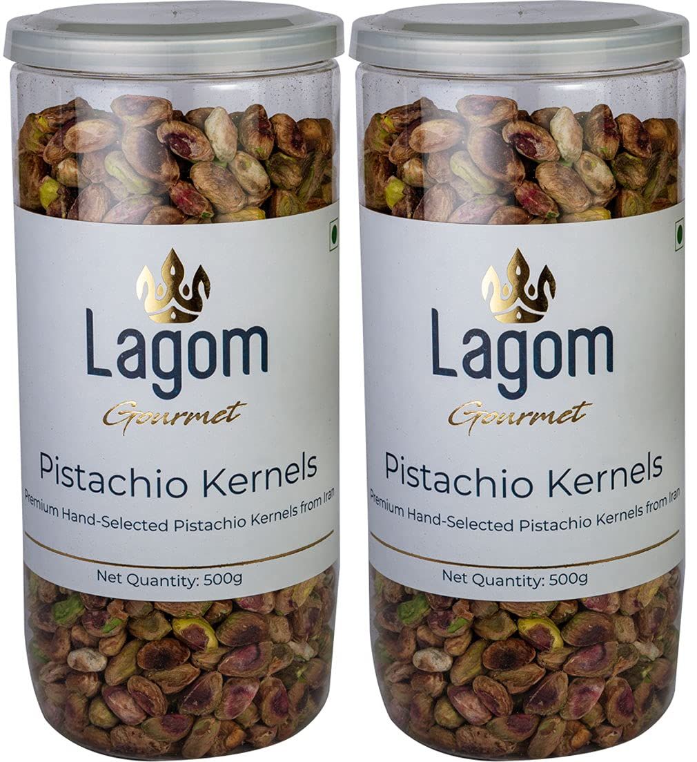 Lagom Gourmet Pistachio Kernel 1 kg | All Natural | No Preservatives | No Additives | Gluten Free | Vegan | Non GMO | Nuts | Pista Dry Fruits | Pista Magaz