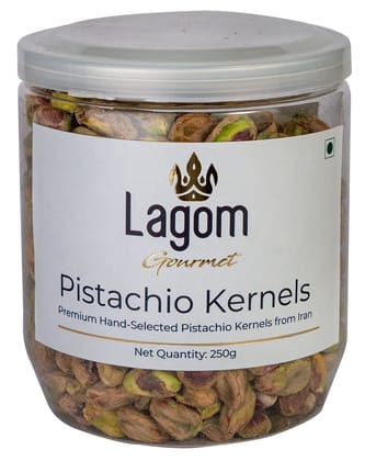 Lagom Gourmet Pistachio Kernel 250g | All Natural | No Preservatives | No Additives | Gluten Free | Vegan | Non GMO | Nuts | Pista Dry Fruits | Pista Magaz