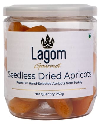 Lagom Turkish Dried Apricots 250g | Sun Dried | No Added Sugar | Gluten Free | Vegan | Non GMO | Apricots Dry Fruits