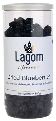 Lagom Classic American Dried Blueberries 500g | Gluten Free | Vegan | Plant Based | Non GMO | Blueberry Dry Fruit