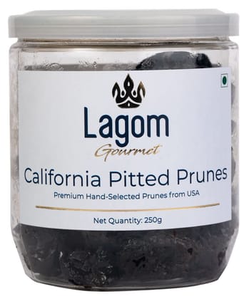 Lagom California Pitted Prunes 250g | Dried Plums | No Added Sugar | Gluten Free | Vegan | Non GMO | Dry Fruits