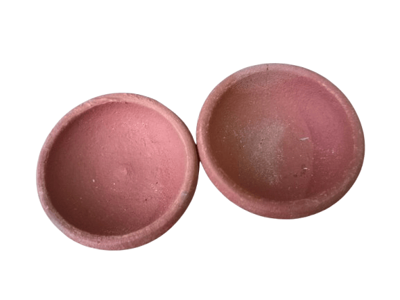 Pack of 2 Handmade Indian Earthen Clay diya/Mitti ke Bartan