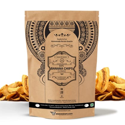 Ripe Banana Chips - Long Sliced - 250 gm