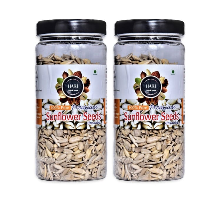  "Hari Nuts & Seeds 100% Pure Premium Sunflower Seeds, Unsalted, 2 Jars"