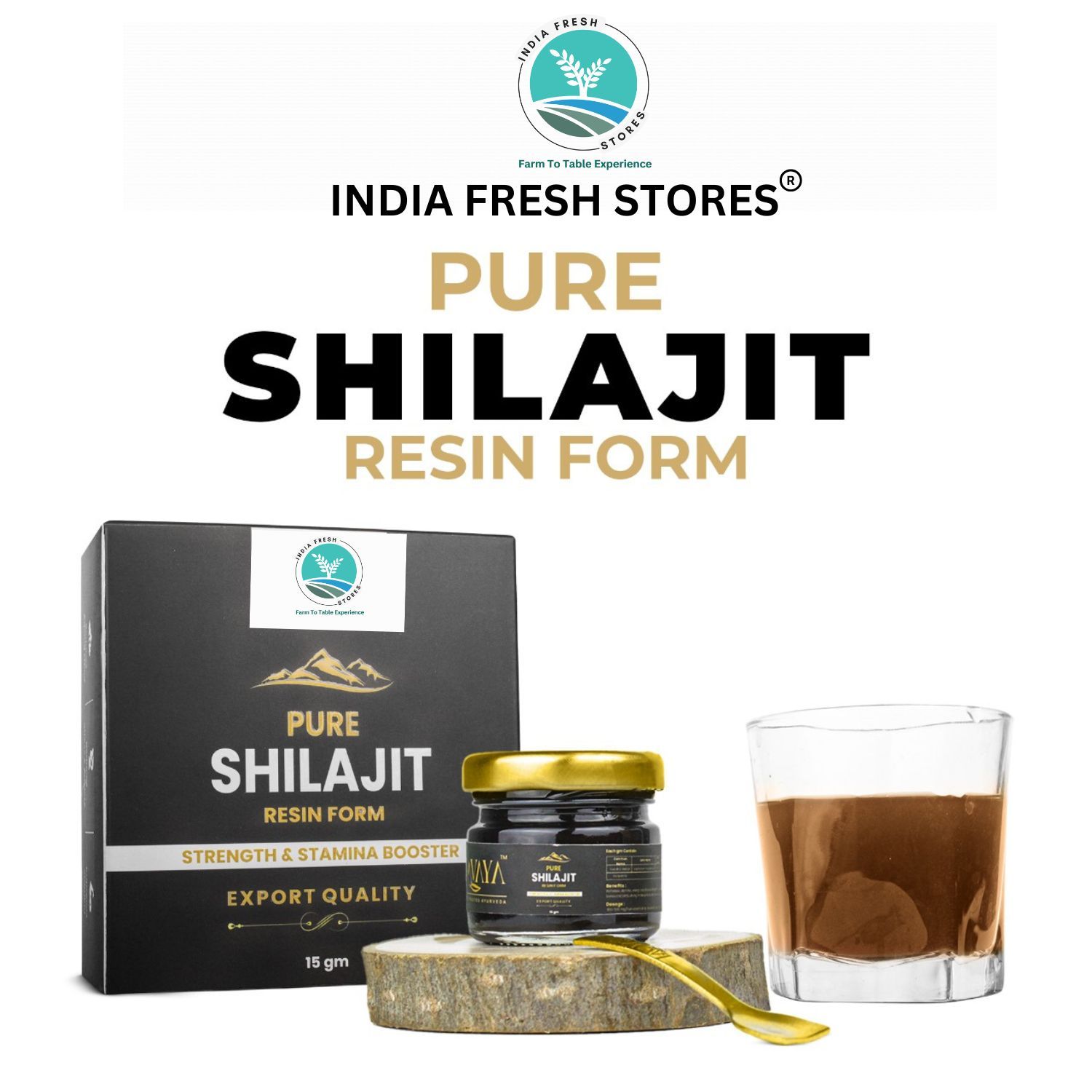  Pure Shilajit Resin Form - Strength & Stamina Booster (15 gm)