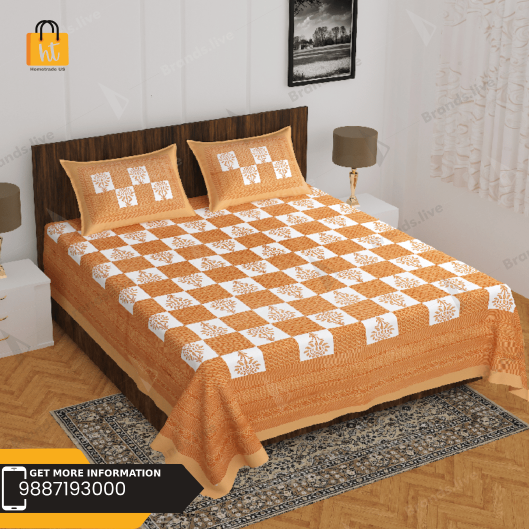 Hometrade India- Double Bedsheet-RJ-14-(XXX-XXX)-243