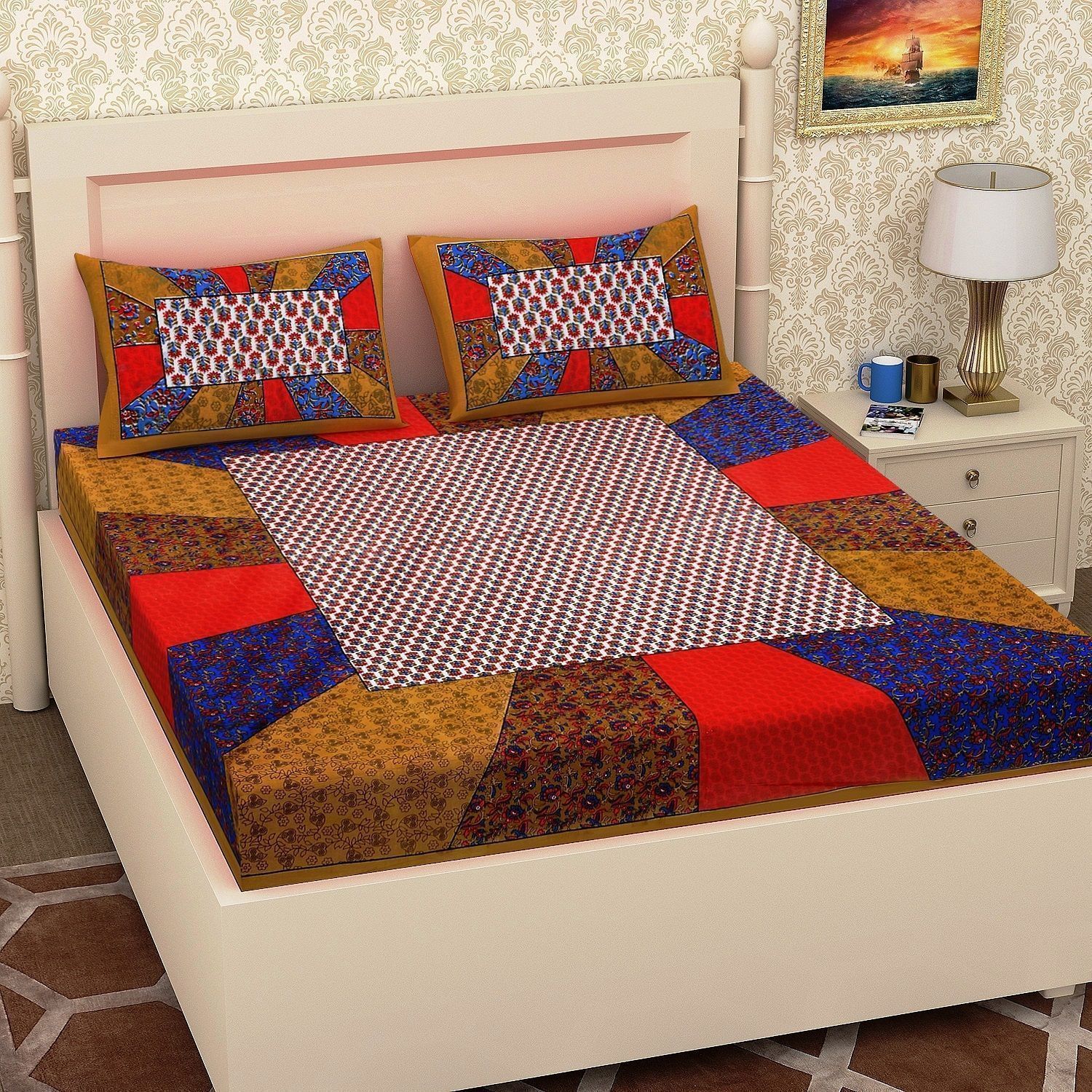 Hometrade India- Double Bedsheet-RJ-14-(XXX-XXX)-235