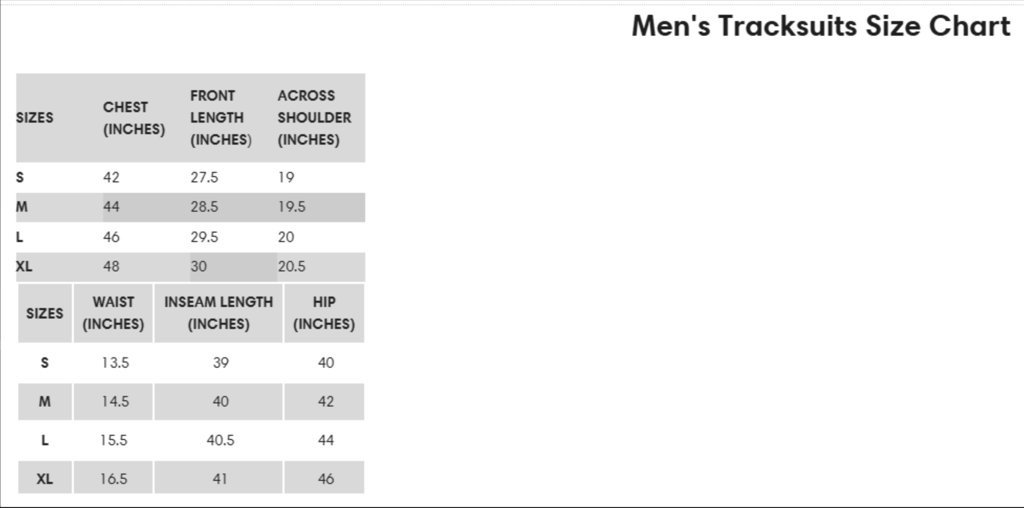 Size Guide