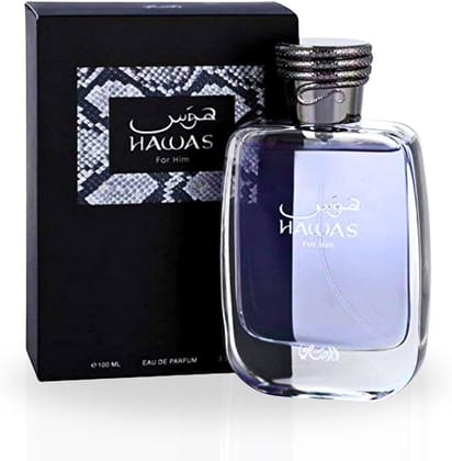 Rasasi Hawas For Him Eau De Parfum – 100ml / 3.4 fl oz – Invigorating and Captivating Fragrance for Men