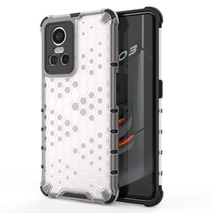 Faircost for Realme GT Neo 3T Hybrid Shockproof Back Cover Hard Outside Soft Inside- (Polycabonate::Transparent)