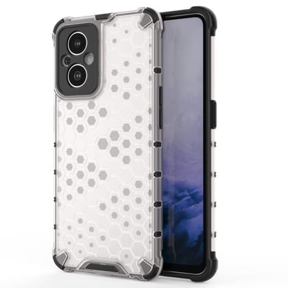 Faircost for Oppo F21 Pro 5G Hybrid Shockproof Back Cover Hard Outside Soft Inside- (Polycabonate::Transparent)