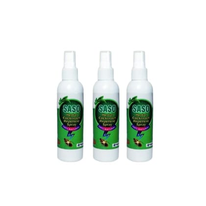 SASO Herbal Cockroach Repellent Spray 300 ml (Pack of 3)