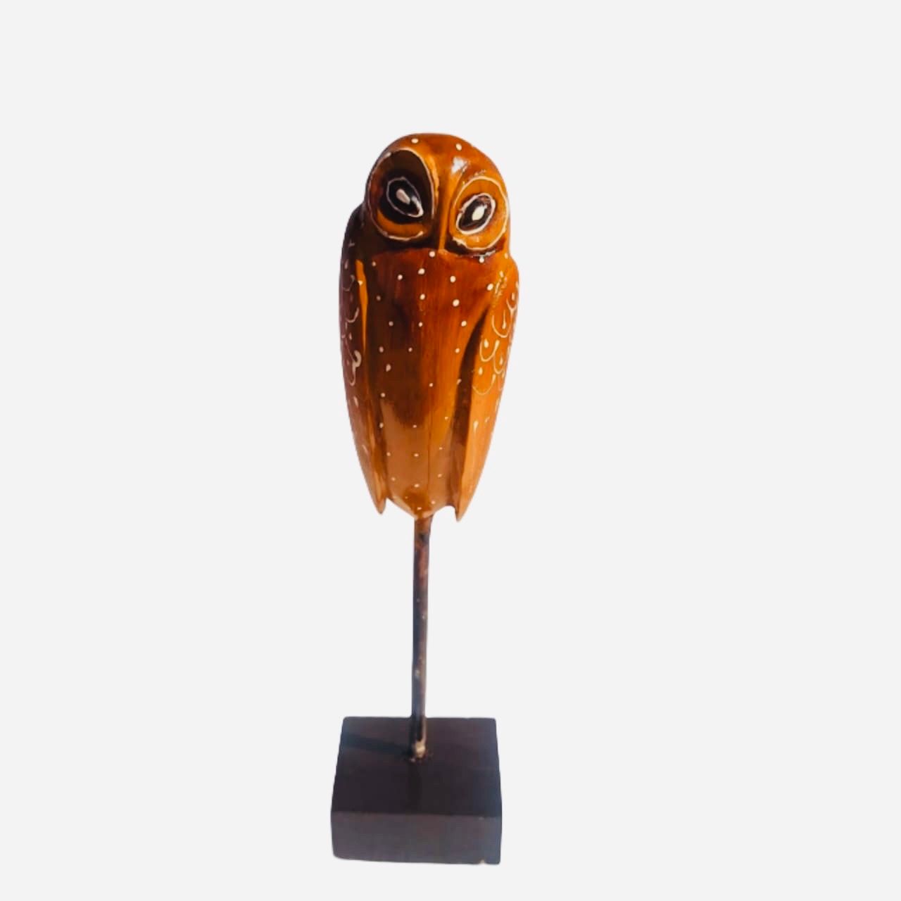 WOODEN OWL HIME DECORATIVE PEACE