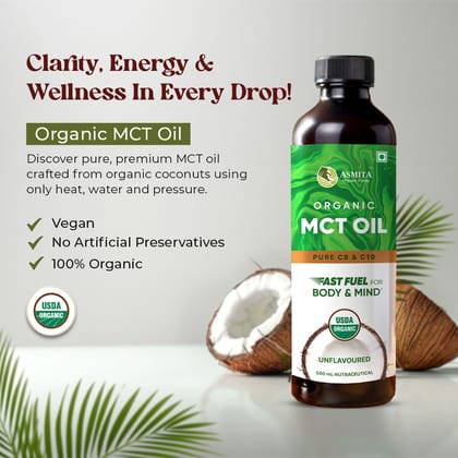 Organic MCT Oil | C8 60% | C10 40% - 500 ml