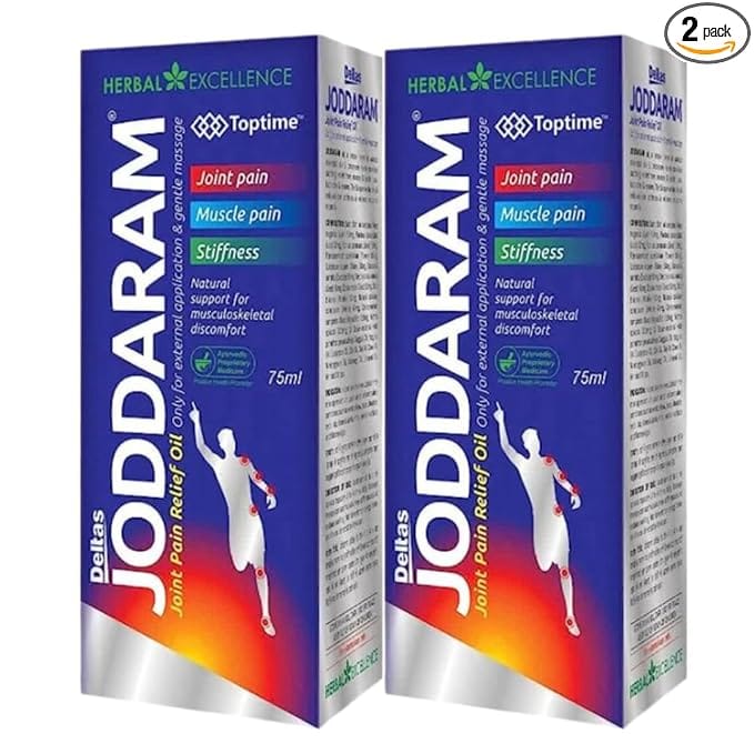  JODDARAM Joint Pain Relief Oil - 2 Pack, 75ml each - Natural Support for Musculoskeletal Discomfort - Herbal Excellence