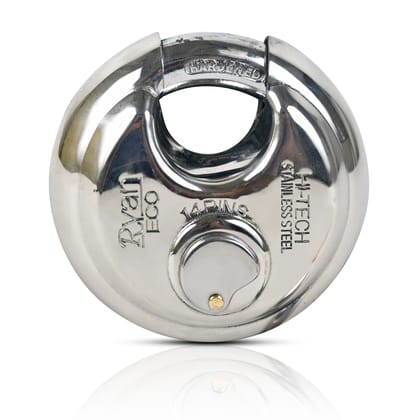 Ryan Eco 90 mm Stainless Steel Disc Padlock with 4 Keys